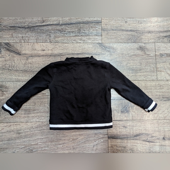 Janie and Jack 2T Toddler Boy Black Crewneck Sweatshirt Winter Long Sleeve - Picture 3 of 3